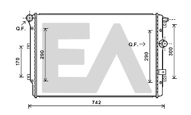 31R77124 EACLIMA Радиатор, охлаждение двигателя