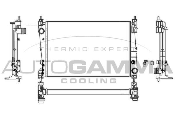 107619 AUTOGAMMA Радиатор, охлаждение двигателя