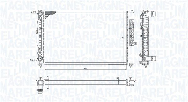 350213191700 MAGNETI MARELLI Радиатор, охлаждение двигателя