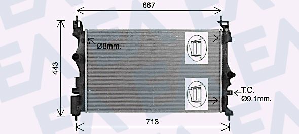 31R54243 EACLIMA Радиатор, охлаждение двигателя