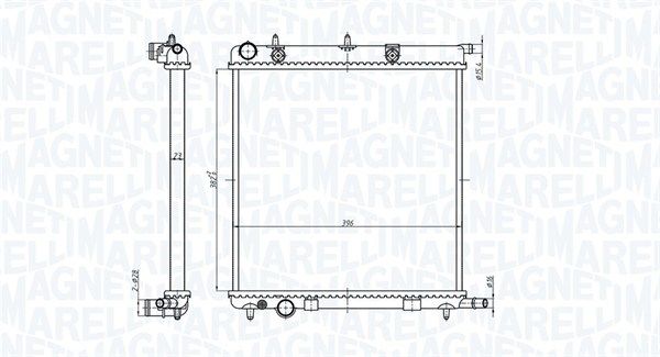 350213819000 MAGNETI MARELLI Радиатор, охлаждение двигателя