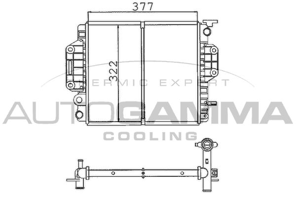 100243 AUTOGAMMA Радиатор, охлаждение двигателя