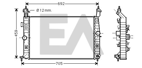 31R54134 EACLIMA Радиатор, охлаждение двигателя