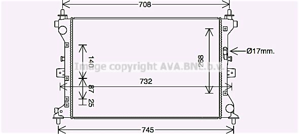 SZ2149 AVA QUALITY COOLING Радиатор, охлаждение двигателя