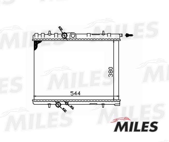 ACRM043 MILES Радиатор, охлаждение двигателя