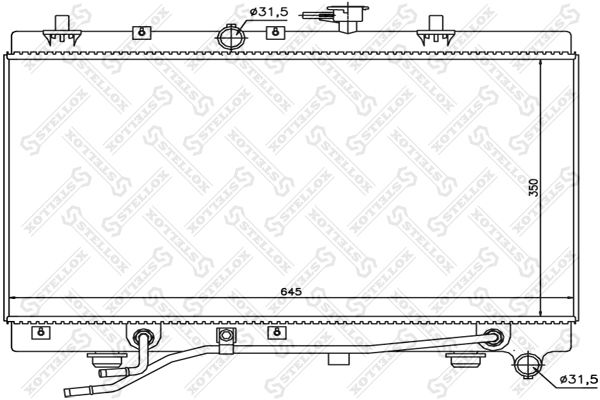 1025470SX STELLOX Радиатор, охлаждение двигателя