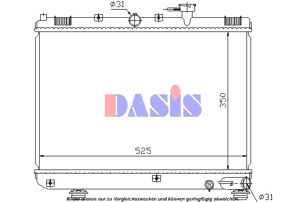 510001N AKS DASIS Радиатор, охлаждение двигателя