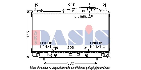 510023N AKS DASIS Радиатор, охлаждение двигателя