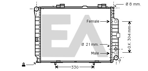 31R50157 EACLIMA Радиатор, охлаждение двигателя