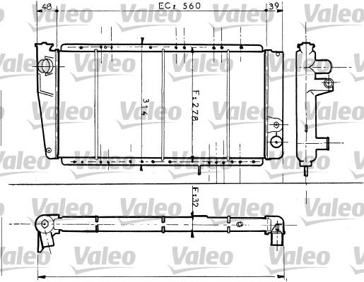 730054 VALEO Радиатор, охлаждение двигателя