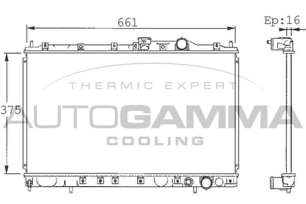 101436 AUTOGAMMA Радиатор, охлаждение двигателя