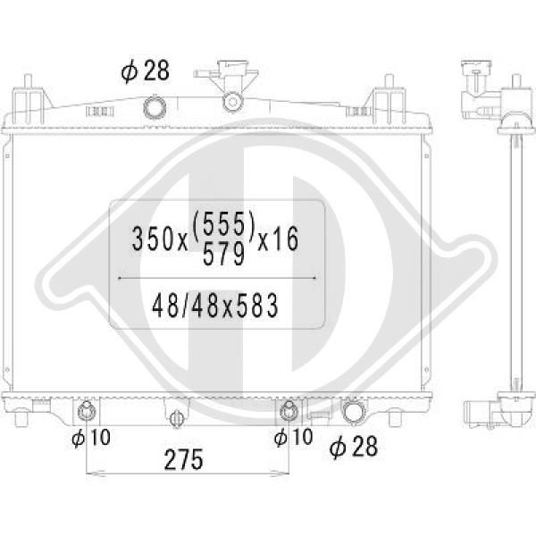 DCM2266 DIEDERICHS Радиатор, охлаждение двигателя