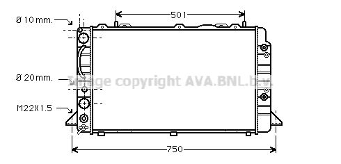 AI2090 AVA QUALITY COOLING Радиатор, охлаждение двигателя