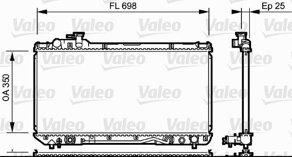 734172 VALEO Радиатор, охлаждение двигателя