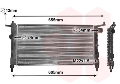 37002183 VAN WEZEL Радиатор, охлаждение двигателя