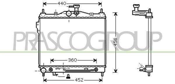 HN330R004 PRASCO Радиатор, охлаждение двигателя