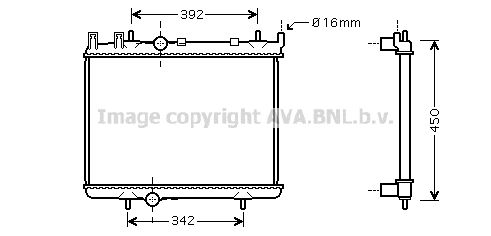 PEA2263 AVA QUALITY COOLING Радиатор, охлаждение двигателя