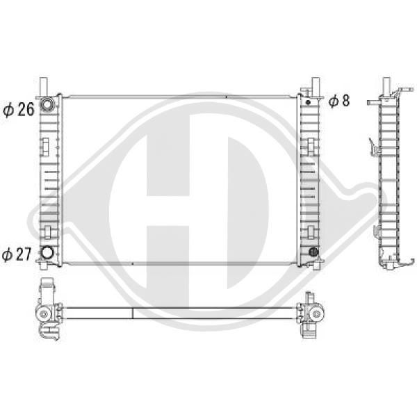 DCM2071 DIEDERICHS Радиатор, охлаждение двигателя
