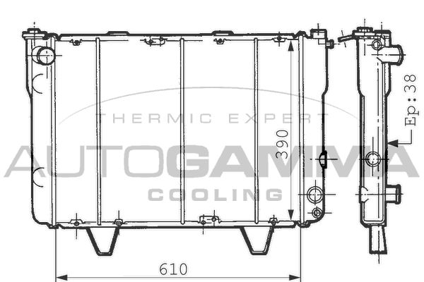 100802 AUTOGAMMA Радиатор, охлаждение двигателя