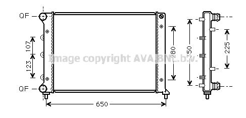 ALA2078 AVA QUALITY COOLING Радиатор, охлаждение двигателя