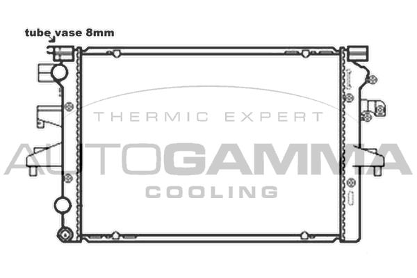 103544 AUTOGAMMA Радиатор, охлаждение двигателя