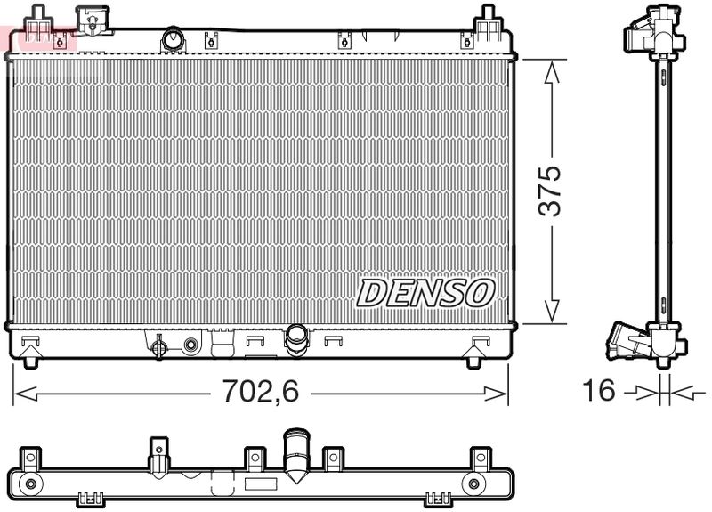 DRM40057 DENSO Радиатор, охлаждение двигателя