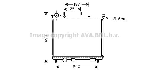 CN2190 AVA QUALITY COOLING Радиатор, охлаждение двигателя