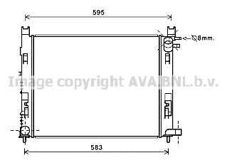 DAA2007 AVA QUALITY COOLING Радиатор, охлаждение двигателя