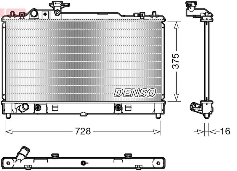 DRM44029 DENSO Радиатор, охлаждение двигателя