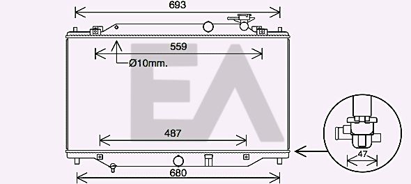 31R52125 EACLIMA Радиатор, охлаждение двигателя