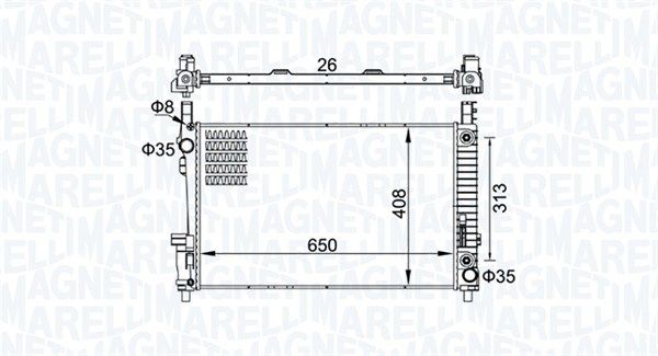 350213151700 MAGNETI MARELLI Радиатор, охлаждение двигателя