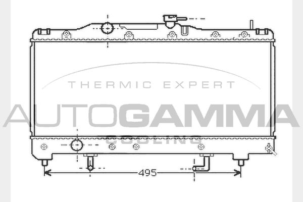 104718 AUTOGAMMA Радиатор, охлаждение двигателя