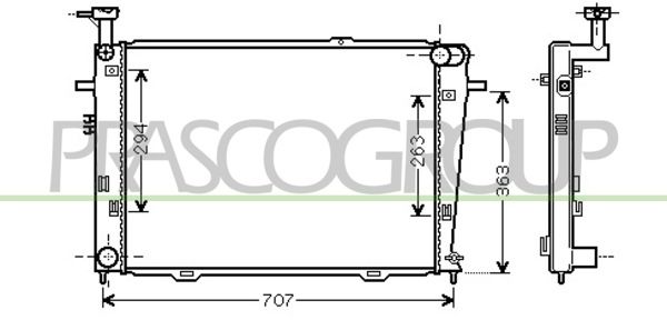 HN802R007 PRASCO Радиатор, охлаждение двигателя