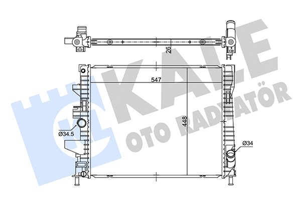 362675 KALE OTO RADYATÖR Радиатор, охлаждение двигателя