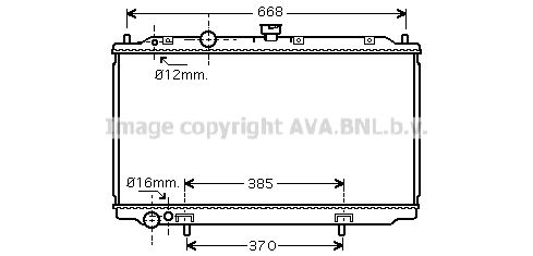 DN2237 AVA QUALITY COOLING Радиатор, охлаждение двигателя