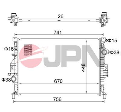 60C9014JPN JPN Радиатор, охлаждение двигателя