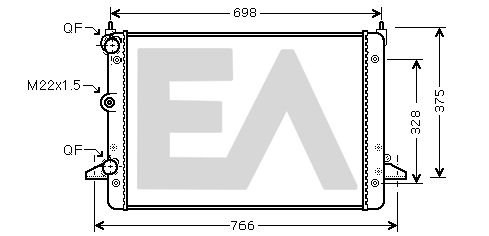 31R77102 EACLIMA Радиатор, охлаждение двигателя