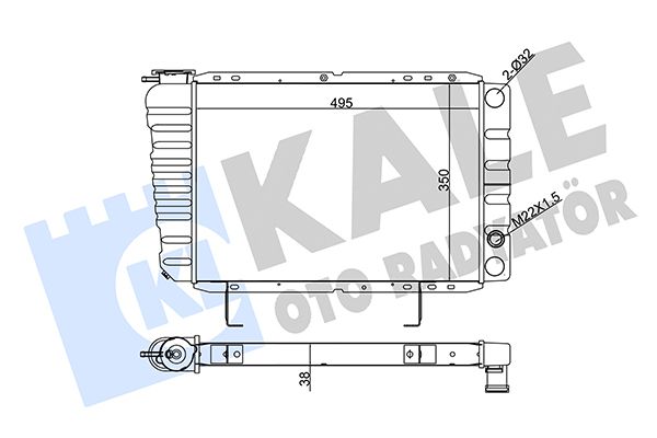 105100 KALE OTO RADYATÖR Радиатор, охлаждение двигателя