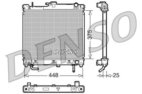 DRM47003 DENSO Радиатор, охлаждение двигателя