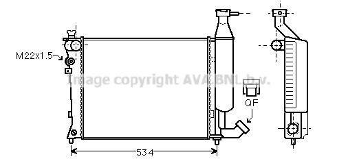 CNA2149 AVA QUALITY COOLING Радиатор, охлаждение двигателя