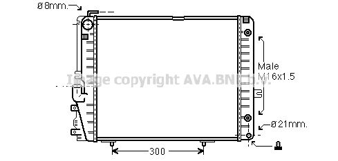 MSA2072 AVA QUALITY COOLING Радиатор, охлаждение двигателя