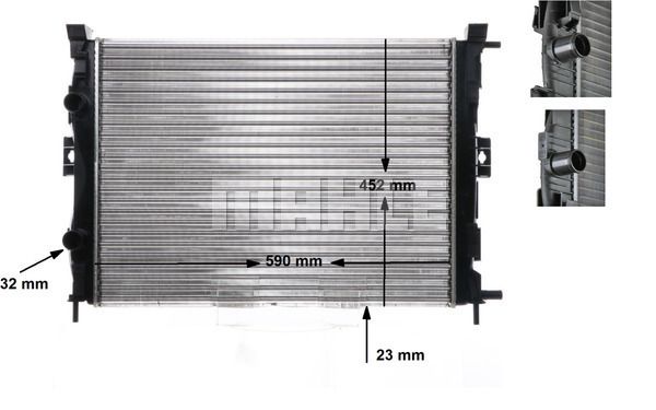 CR1690000S MAHLE Радиатор, охлаждение двигателя