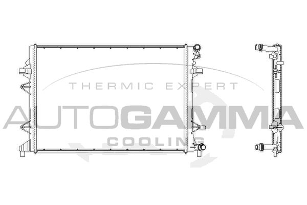 107595 AUTOGAMMA Радиатор, охлаждение двигателя