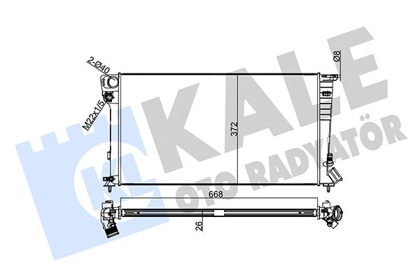 257600 KALE OTO RADYATÖR Радиатор, охлаждение двигателя