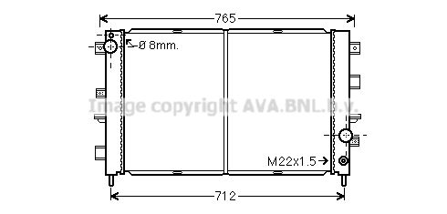 AUA2220 AVA QUALITY COOLING Радиатор, охлаждение двигателя