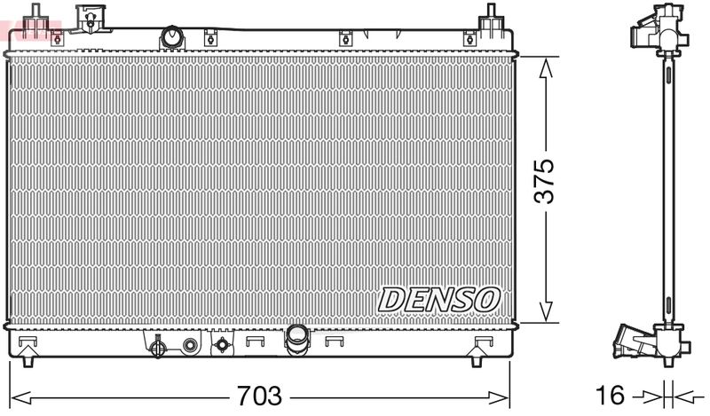 DRM40045 DENSO Радиатор, охлаждение двигателя