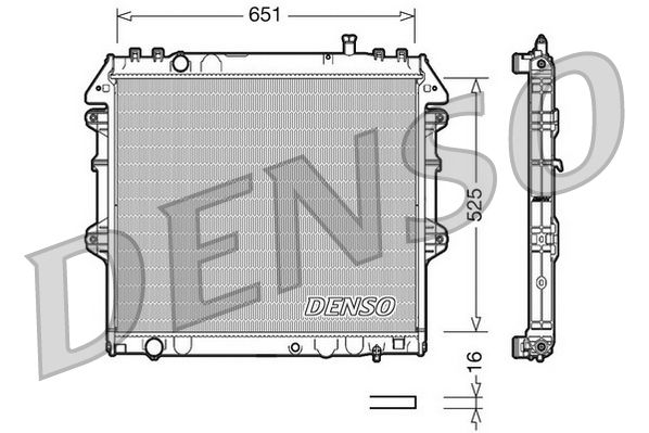 DRM50038 DENSO Радиатор, охлаждение двигателя