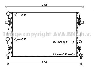 VNA2343 AVA QUALITY COOLING Радиатор, охлаждение двигателя