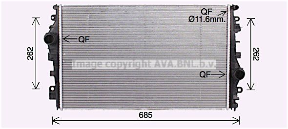 AL2147 AVA QUALITY COOLING Радиатор, охлаждение двигателя