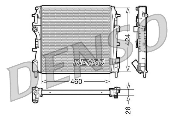 DRM23019 DENSO Радиатор, охлаждение двигателя